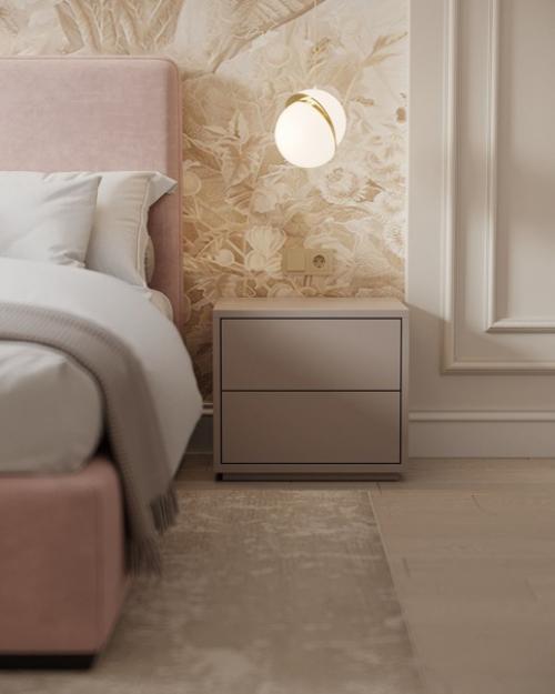 Идеальная спальня.  Нежный интерьер спальни. 07