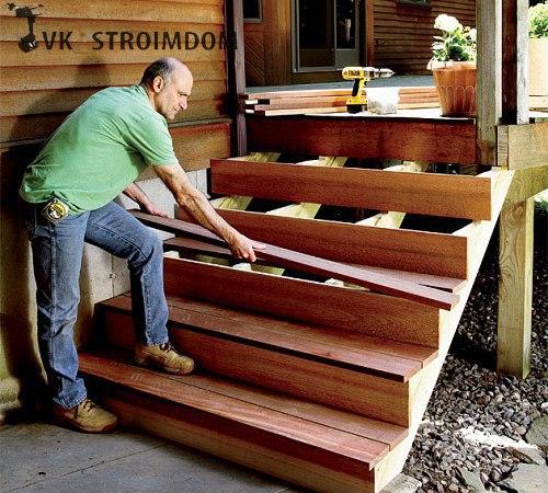 Лестница на ДАЧЕ своими руками. 07