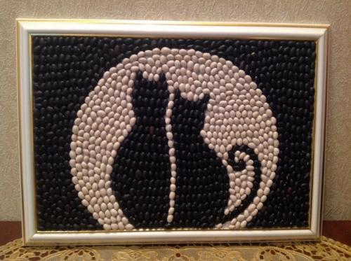 Картина для кухни в технике предметная аппликация. 01