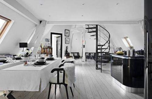 Особенности черно-белого интерьера. 01