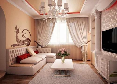 Шторы для гостиной: дизайн, функциональность и стиль. 06