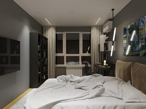 Проект однокомнатной квартиры 48 м 2 в ЖК Barton House в Пензе. 05