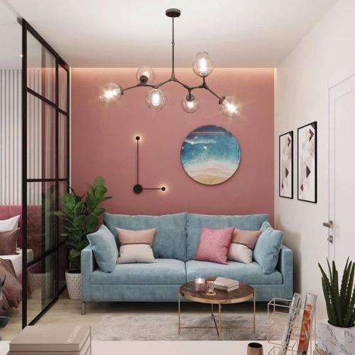 Однокомнатная квартира с зонированием на спальню и гостинную. 06