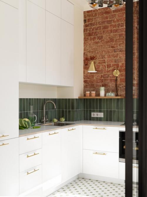 Интерьер однокомнатной квартиры 37 м 2 в дореволюционном доме 1914 года в Москве. 06