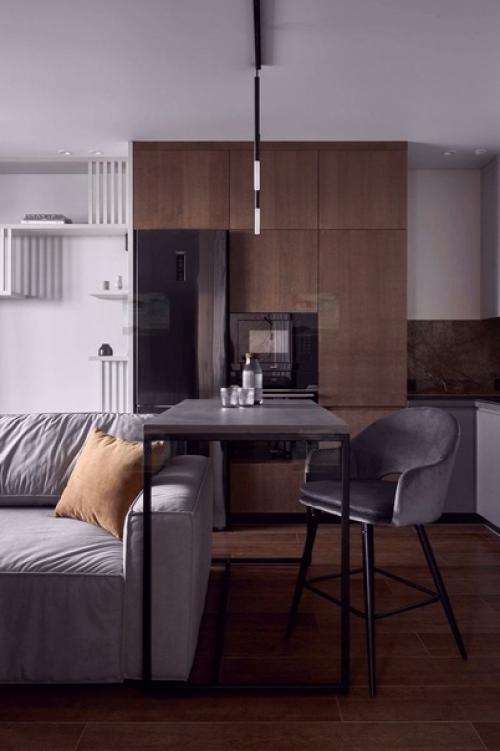 Монохромный интерьер квартиры - это стильное решение, при котором используется один основной цвет или его оттенки во всех аспектах дизайна. 01