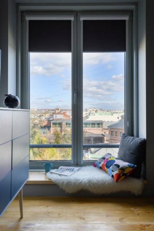 Шикарный реализованный проект маленькой студии 18 кв м с очень ограниченным бюджетом. 06