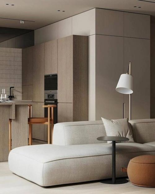 Гостинная совмещенная с кухней! 01