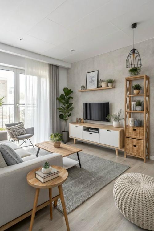 Оформление окон в скандинавских интерьерах. 05