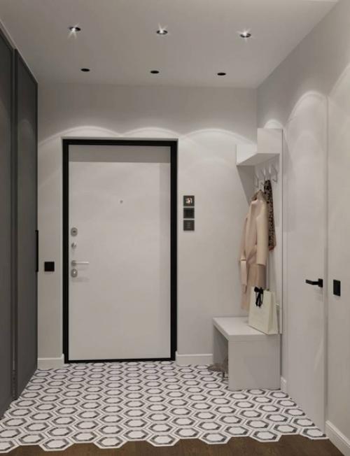 Черные акценты в скандинавском интерьере евро трешки 52 кв. 01