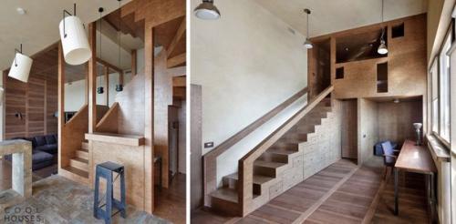 Квартира с необычным дизайном разработана Петром костеловым и находится в Москве, Россия. 05