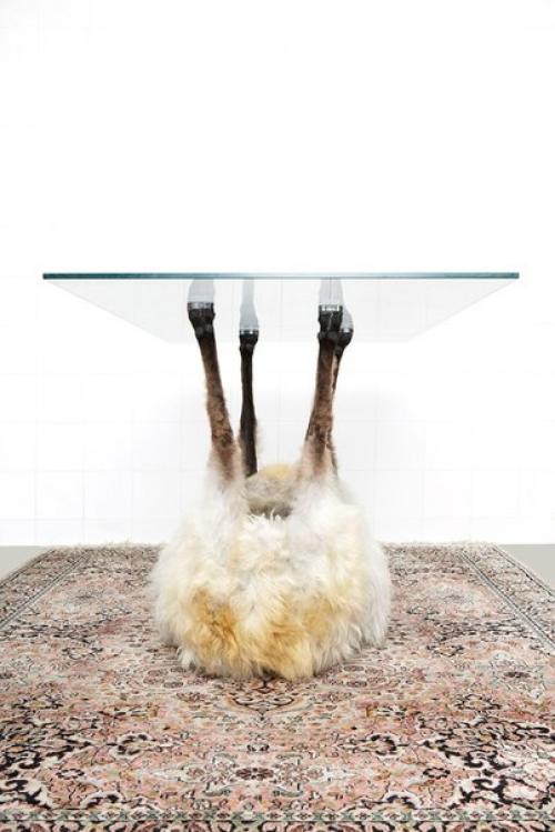 Странная мебель призывающая от поедания мяса отказаться. 07