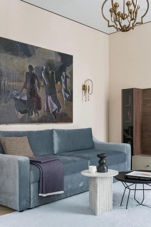 Реализованный интерьер квартиры, площадью 77 кв. 01