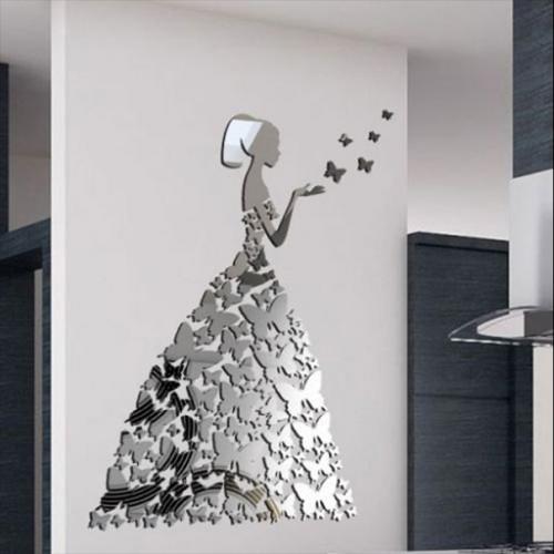 Зеркальное панно в интерьере. 03