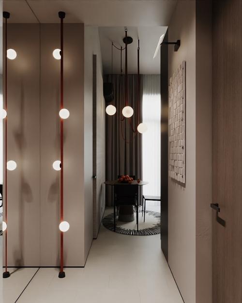 Прихожая и кухня с панорамным балконом в проекте pp_Quarter_spb. 01