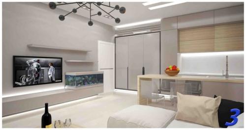 Дразнилка.  - Здесь кухня, она небольшая, но как я понял, мама уместила сюда все, что нужно. 02