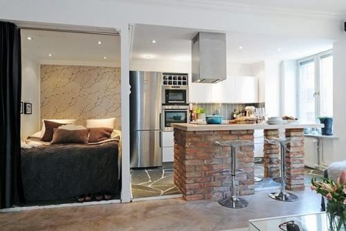 Советы по дизайну в однокомнатной квартире: как сделать его компактным, но функциональным. 09