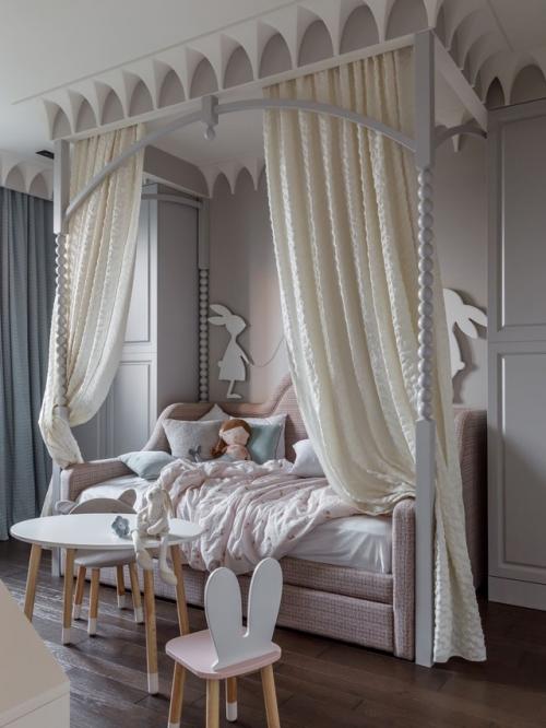 Кровать с балдахином в детской - уют как из сказки. 04