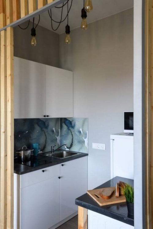 Шикарный реализованный проект маленькой студии 18 кв м с очень ограниченным бюджетом. 01