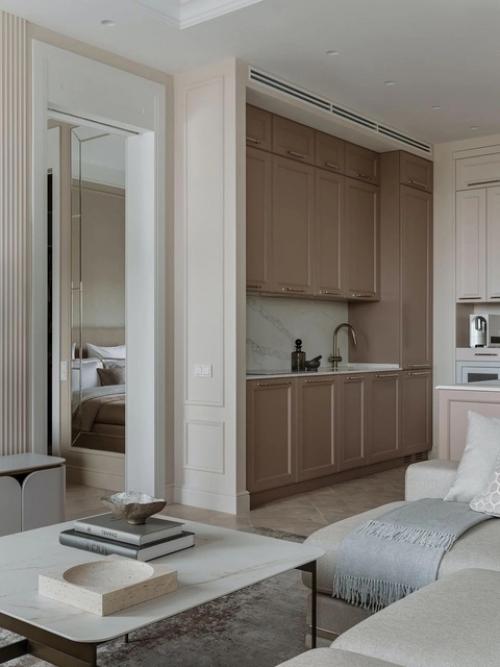 Реализованный интерьер элегантной квартиры, площадью 81 кв. 01