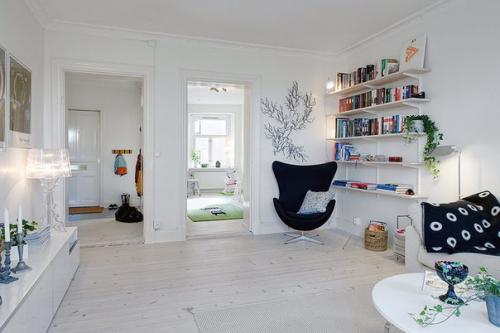 Трехкомнатная квартира в Швеции с видом на тихий сад. 06