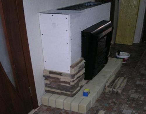 Камин из гипсокартона своими руками. 06