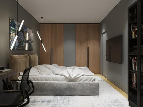 Проект однокомнатной квартиры 48 м 2 в ЖК Barton House в Пензе. 07