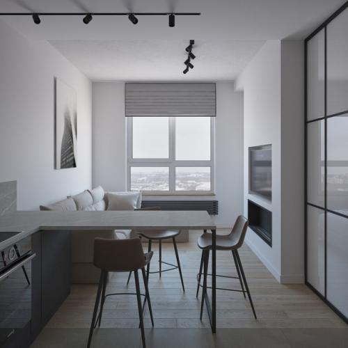 Проект однокомнатной квартиры 44, 7 кв. 02