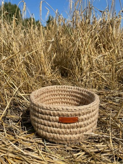 Корзина из джутового каната и джутового шпагата. 03