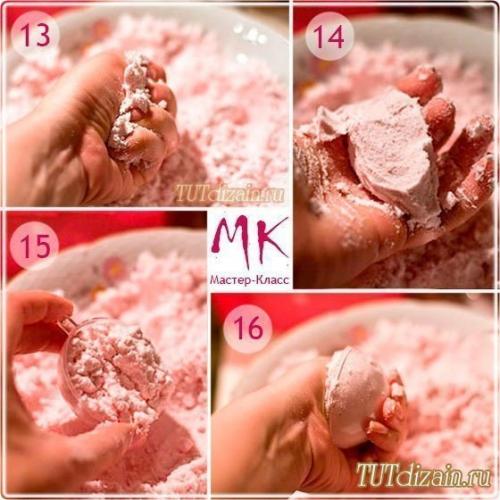 Бомбочки для ванной в форме сердца. 04