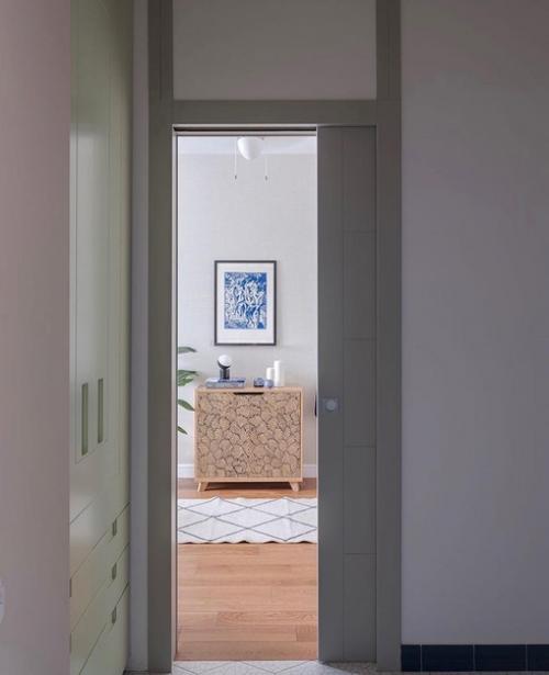 Голубой цвет в интерьере однокомнатной квартиры. 08