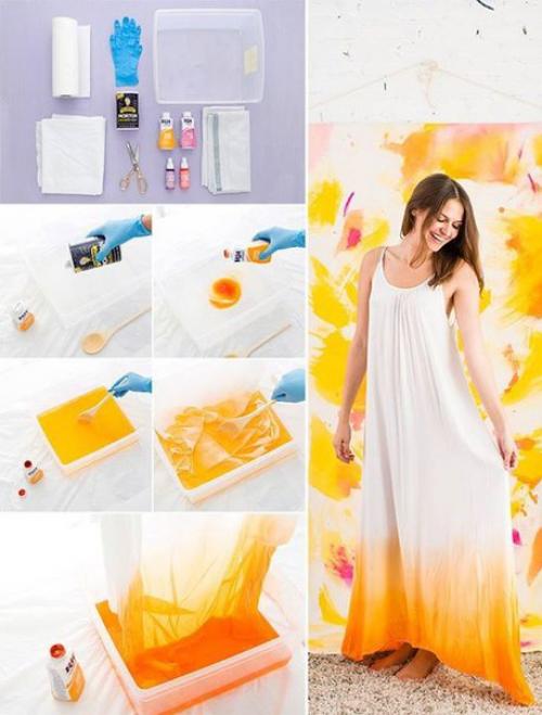 Как сделать омбре: мы красим одежду, обувь и домашний текстиль. 01