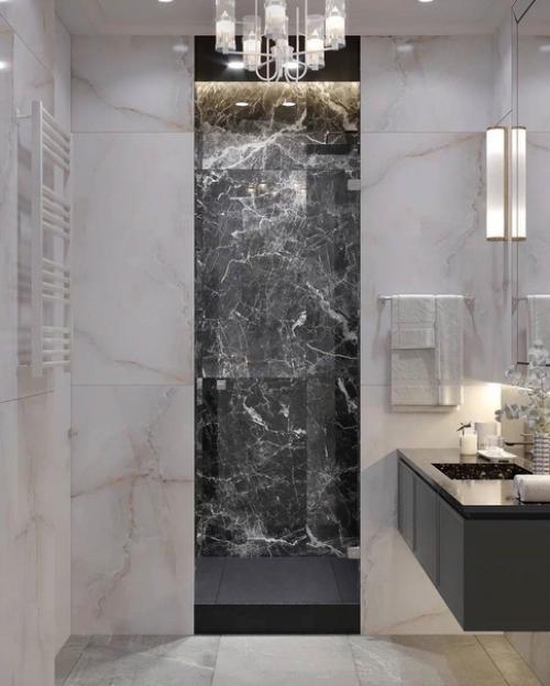 Мастер - спальня и ванная в проекте ЖК макаровский, 83 м 2. г. Екатеринбург. 09