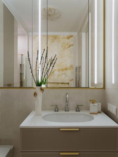 Реализованный интерьер элегантной квартиры, площадью 81 кв. 05