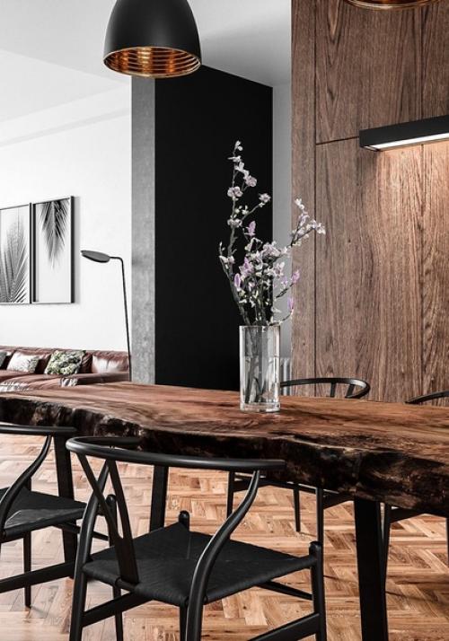 Симпатичный дизайн кухни гостиной но! 02