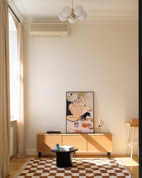 Интерьер однокомнатной квартиры 37 м 2 в дореволюционном доме 1914 года в Москве. 08