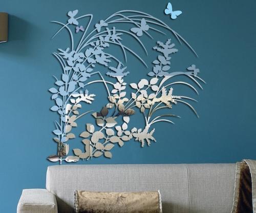 Зеркальное панно в интерьере. 04