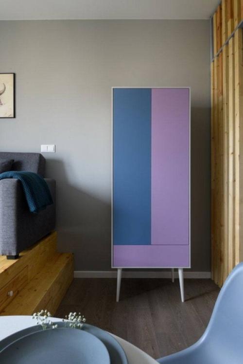 Шикарный реализованный проект маленькой студии 18 кв м с очень ограниченным бюджетом. 07