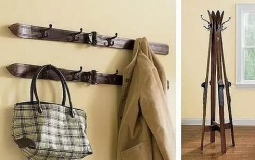 Декор на КОЛЕНКЕ.  Лыжи. 09