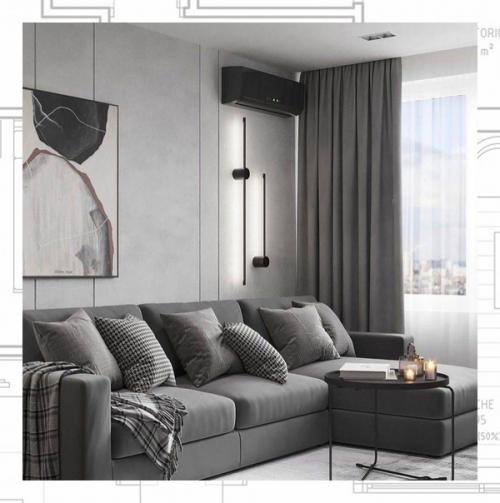 Дизайн кухни гостиной в современном стиле. 07