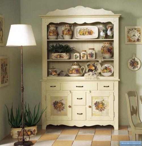 Буфет Прованс.  Популярный интерьерный стиль Прованс уютом и комфортом отличается. 03