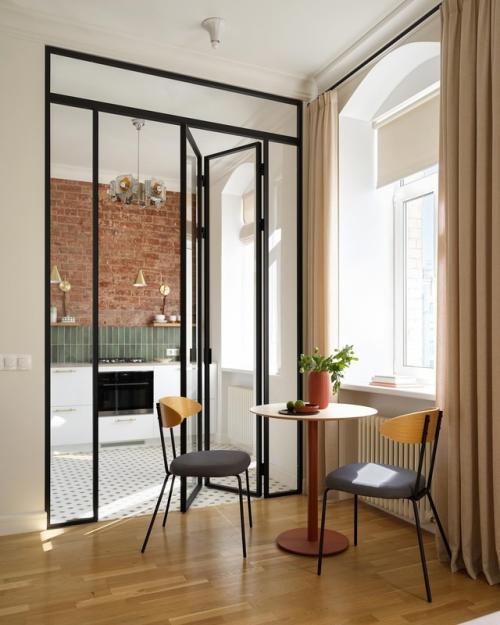 Интерьер однокомнатной квартиры 37 м 2 в дореволюционном доме 1914 года в Москве. 04