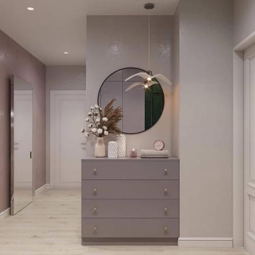 Однокомнатная квартира с зонированием на спальню и гостинную. 09