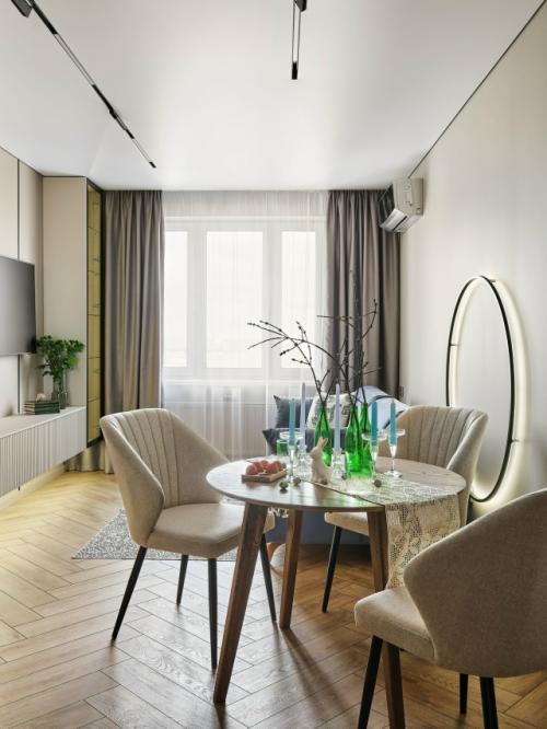 Интерьер 1-комнатной квартиры 39 м 2 в ЖК симпл в Тюмени. 06