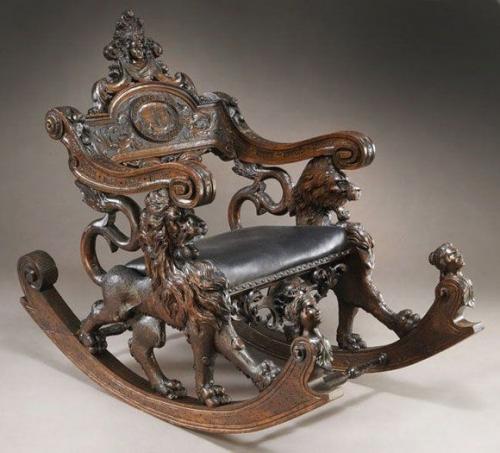 История мебели.  Кресло - качалка. 06