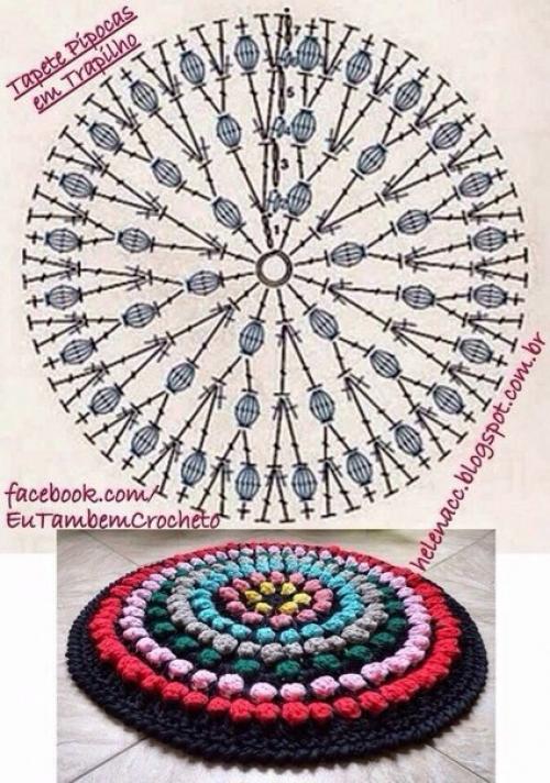 Вязаные коврики - уют в доме. 07