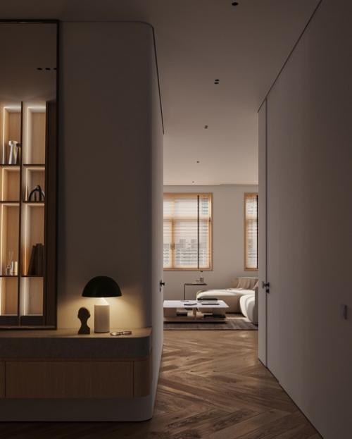 Кухни - гостиная в современном стиле. 04