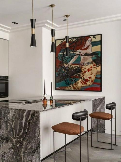 Современный интерьер московской квартиры результатом работы Елены поворовой стал. 01