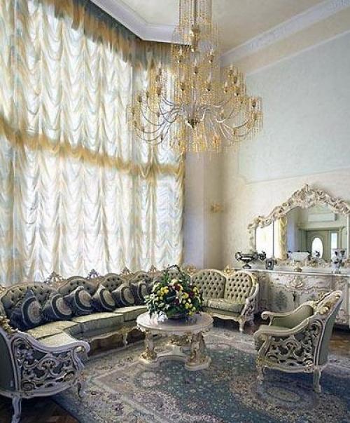 Французские шторы.   Французские шторы идеально подходят для классического интерьера гостиной и спальни. 08