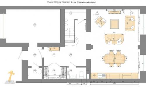 Как совместить кухню и столовую. 05