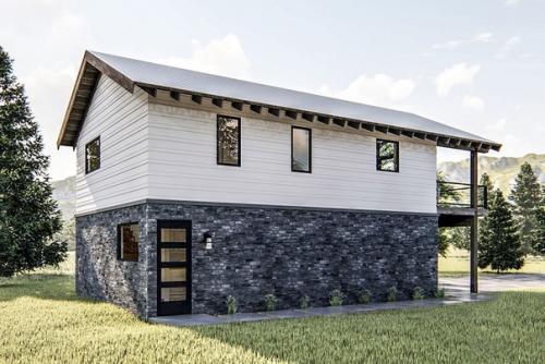 Современный дом - гараж на 2 авто от американских проектировщиков. 02